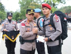 Kapolresta Barelang Pimpin Apel Pergeseran Pasukan Pengamanan TPS Pemilu 2024