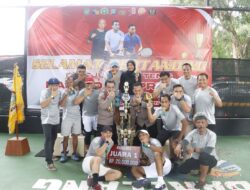 Polresta Barelang Raih Juara 1 Turnamen Tenis Kepri Cup