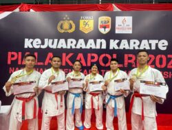 6 Personil Pold Kepri Raih prestasi di Kejunas Karate Piala Kapolri 2024