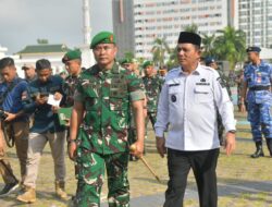 Ansar dan Kapolda Kepri Dampingi Pangdam I/BB Pimpin Apel Gelar Pasukan Pengamanan Nataru