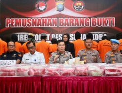 Polda Kepri Bakar Sabu 96 Kg, Hasil Tangkapan Selama Sebulan