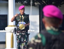 Danpasmar 1 Pimpin Upacara Alih Bina Satuan di Jajaran Pasmar 1