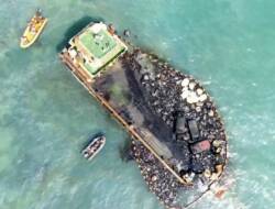 Kapal Angkut Limbah B3 Kandas di Perairan Batam, Penanganan Pencemaran Laut Dilakukan Terpadu