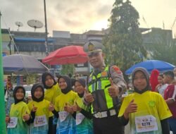 Colour Fun Run Jadi Momentum Satlantas Padangsidimpuan Ingatkan Pentingnya Helm