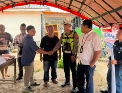 Pasca Kebakaran 11 Rumah di Padangsidimpuan, Sat Lantas Salurkan Bantuan untuk Warga Terdampak