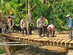 Jembatan Rusak Diperbaiki, Akses Warga Dua Kecamatan di Tapsel Kembali Terhubung