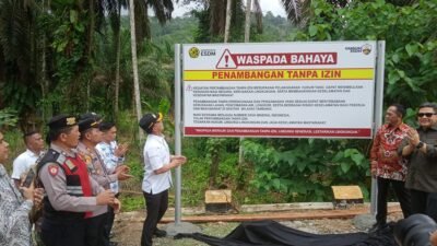 ESDM Sosialisasikan Dampak PETI di Tapsel, Imbauan Dipasang di Tiga Desa