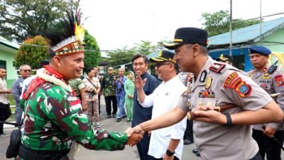 450 Prajurit Yonif 123/Rajawali Tuntaskan Tugas di Papua, Forkopimda Tabagsel Sambut Kepulangan